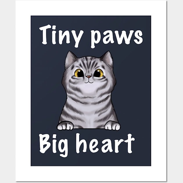 Tiny Paws Big Heart Wall Art by TojFun